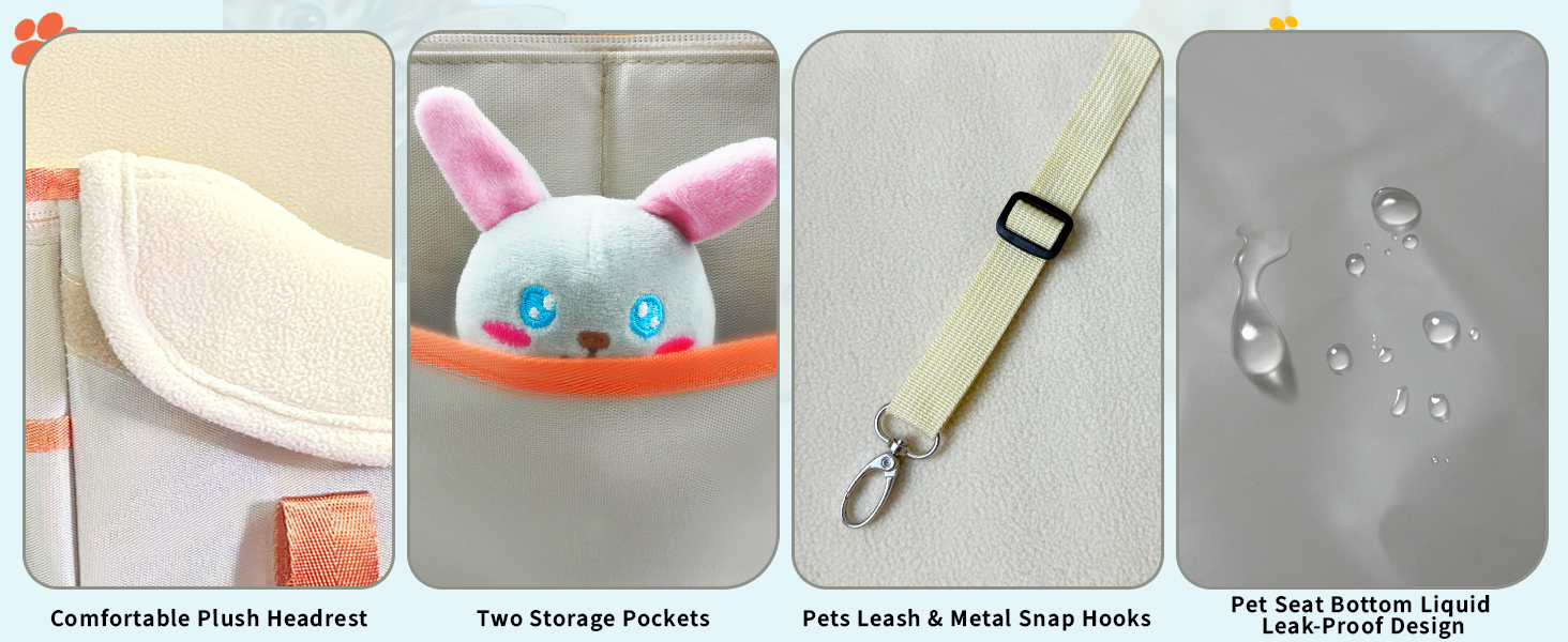 Автокрісло для собак Threedokke - зручне та безпечне автокрісло для маленьких собак до 6 кг (Khaki)