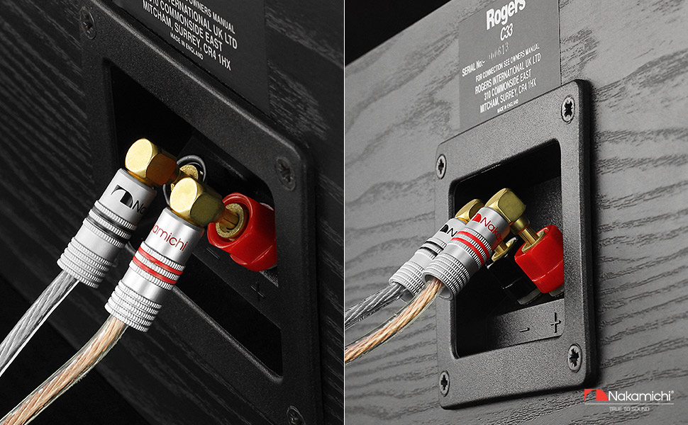 Навушникові роз'єми Nakamichi 24K позолота, 12-18 AWG, 4 мм, для динаміків, підсилювачів, Hi-Fi, AV Receiver, Stereo, домашній кінотеатр, аудіокабель, 4 шт. (2 пари)