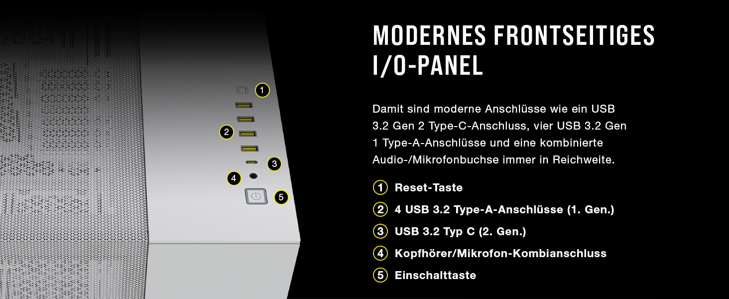 Корпус ПК CORSAIR 6500D Airflow: Mid-Tower ATX, без вентиляторів, чорний