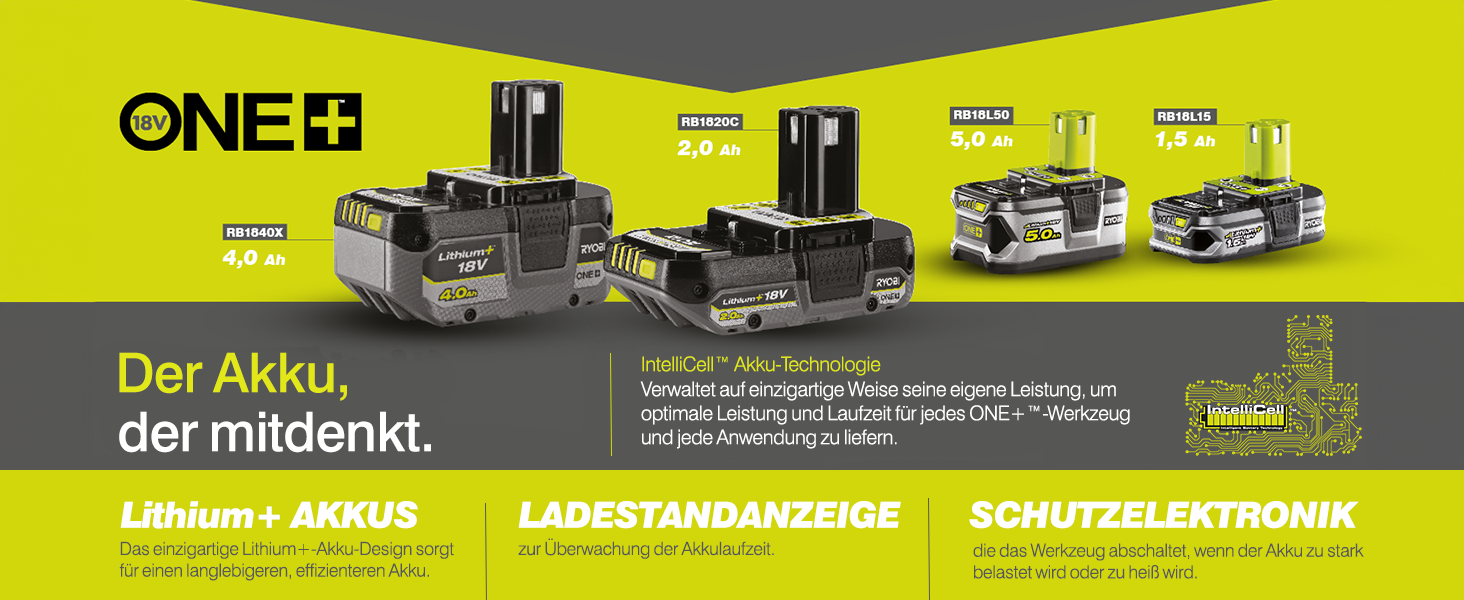 RYOBI RCF18-0 Акумуляторний Clip-вентилятор 18V, 10 см, Зелений. Компактний, портативний, 2 швидкості, гумова кліпса. Без акумулятора та зарядного пристрою