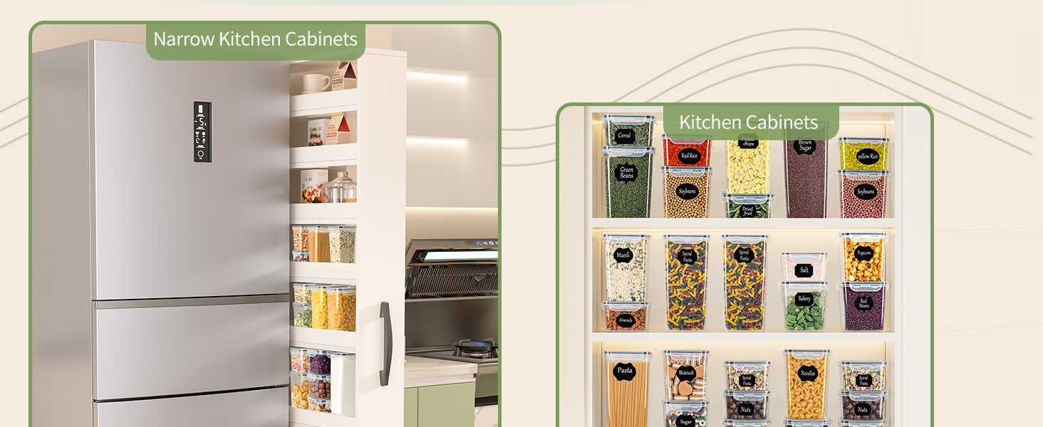 Набір контейнерів для продуктів з кришкою, 16 шт. BPA free, герметичні, для зберігання круп, борошна, мюслі. Органайзери для кухні з етикетками