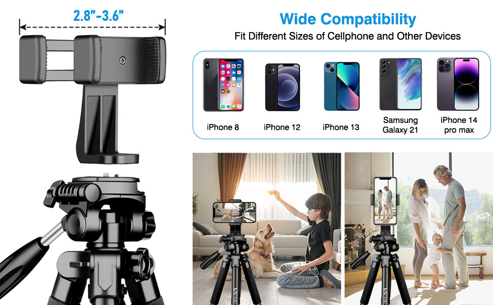 Штатив для камери Victiv 182см з алюмінію: трипод, монопод, 360° кулькова головка, 2 швидкісні пластини для DSLR - чорний