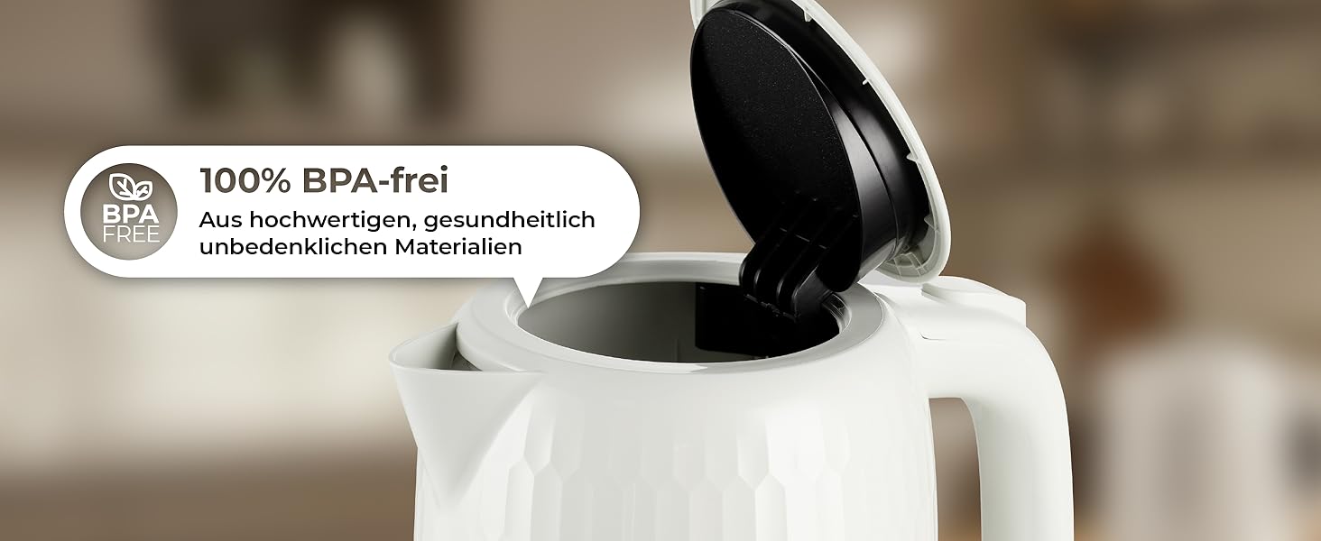 Електричний чайник Aeco AQA NEO з нержавіючої сталі, 1.7 л, 2150 Вт, без BPA, фільтр від накипу, бездротовий, CoolTouch, шампань сріблястий