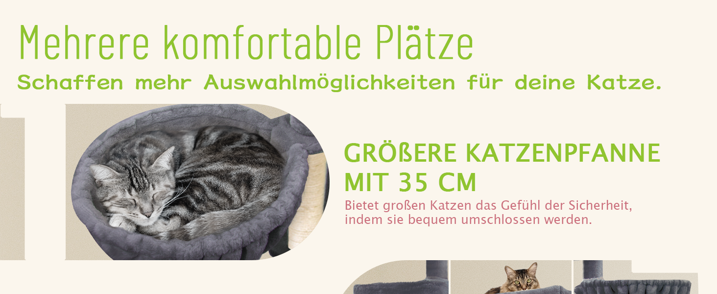 Котячий будиночок з дряпалкою, великі платформи, сизаль, пандус, будиночок для котів, м'ячі та щітка для котів, 95 см, бежевий