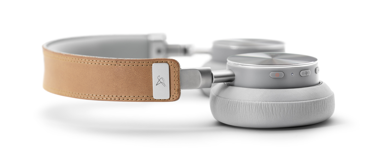 Беспроводные наушники VONMÄHLEN Concert One Bluetooth On-Ear – стильный дизайн, чехол для переноски, Micro-USB, AUX, 40 мм (сріблясті)