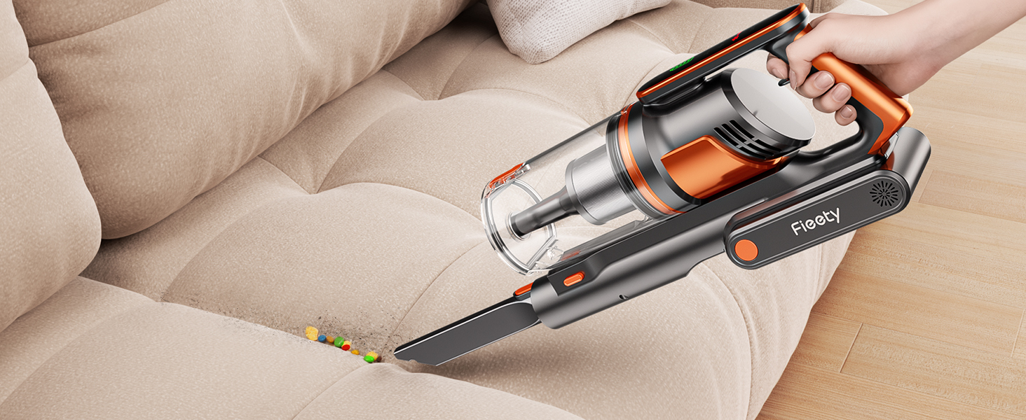 Бездротовий акумуляторний пилосос Fieety 600W з ароматерапією та гнучким з'єднанням, 65 хвилин роботи, для твердих поверхонь, килимів та авто