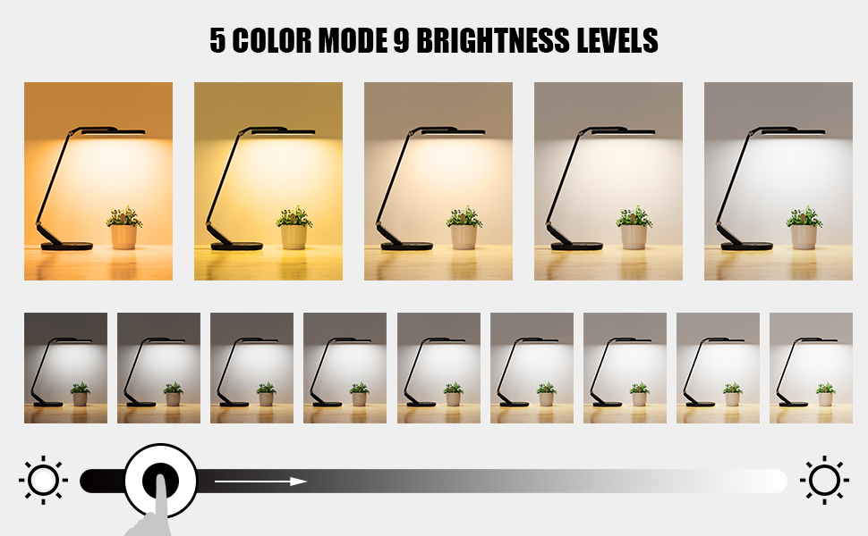 Торгова лампа JKSWT для догляду за очима, диммируемая, 5 режимів кольору, 72 LED, USB-порт, сенсорне керування, функція пам'яті, чорна