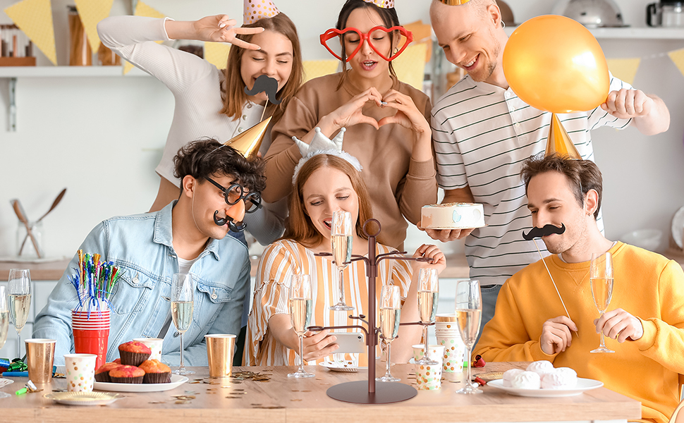 Башня для напоїв TJ.MOREE на 8 келихів Aperol Baum – підставка для коктейлів, подарунок для жінок, рожевий коктейльний столик для шампанського