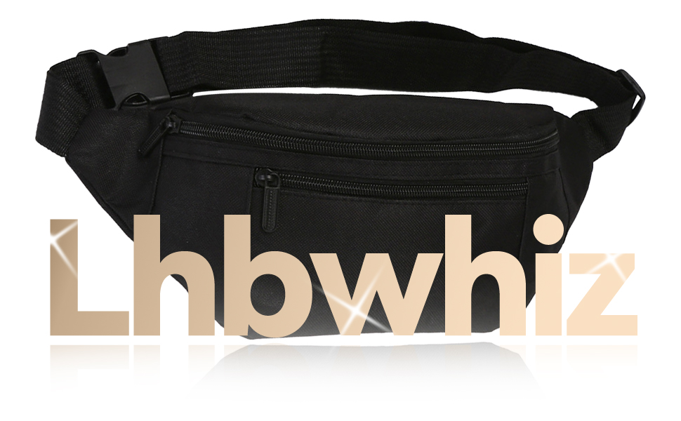 Чоловіча/Жіноча поясна сумка на пояс, шкіряна, водонепроникна, для спорту, подорожей та активного відпочинку (чорна)