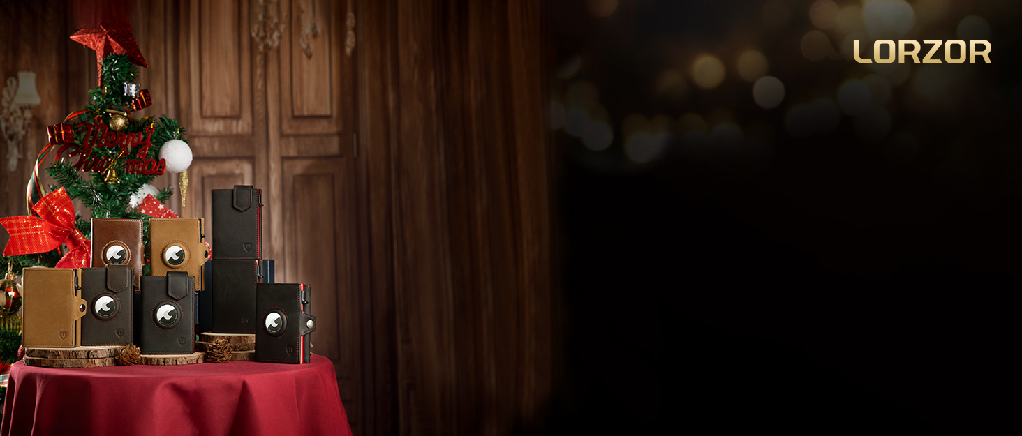 Чоловіче картхолдер LORZOR з магнітною застібкою: slim wallet з відділенням для монет, RFID захистом, вміщує 10 карт, коричневий