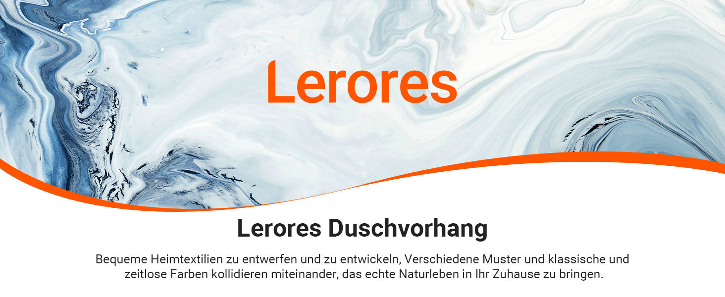 Штора для душу 180x200 см з утяжеленим краєм, антигрибкова, водовідштовхувальна, поліестер, з кільцями (Блакитний градієнт мармуру)