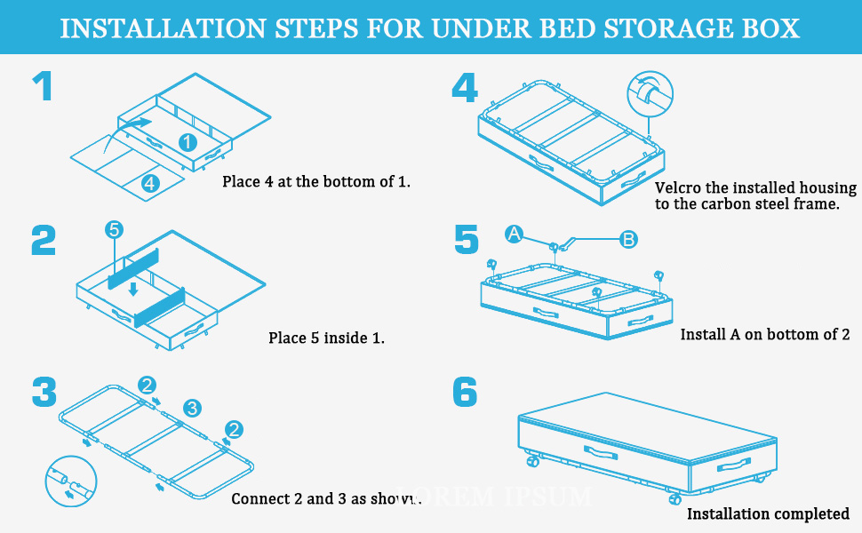 Органайзер для підлоги Xtsuen 2 шт. з роликами, велика місткість, для одягу, взуття та ковдр