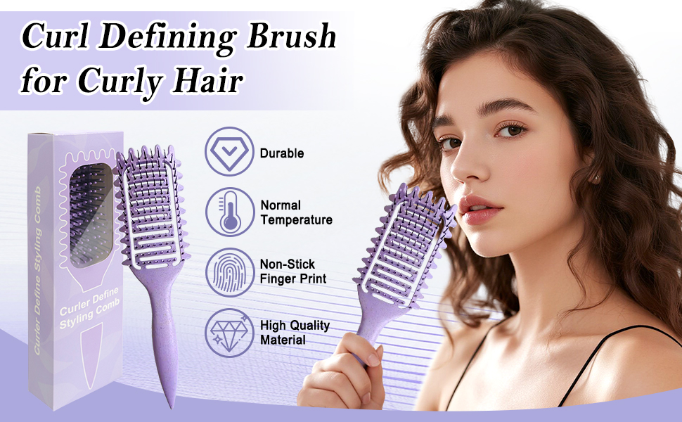 Щітка для кучерявого волосся: формування та завивання кучерів (фіолетовий)