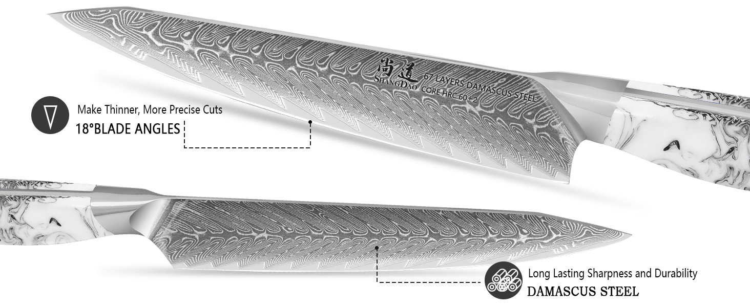 Японський ніж SHANGDAO Kiritsuke 20 см, 67 шарів сталі, ніж шеф-кухаря для кухні, суші