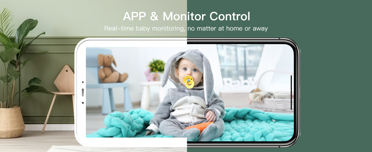 Дитячий відеомонітор Arenti з камерою та додатком, 5' дисплей, 1080P, PTZ, датчик температури, колискові, нічне бачення, 2-сторонній аудіо, VoX, автоматичне відстеження B2