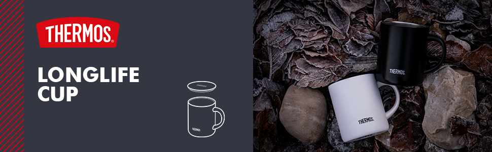 Термос із нержавіючої сталі Longlife Cup 350 мл, чашка-термос з кришкою, для кави та напоїв, зберігає тепло, ідеально для офісу та кемпінгу (Snow White)