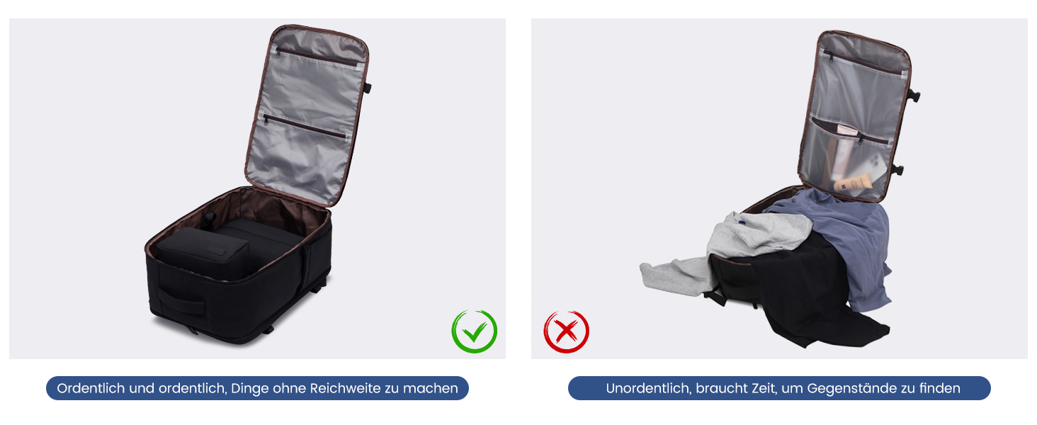 LOVEVOOK Рюкзак-валіза для ручної поклажі, 40L, для ноутбука 17,3