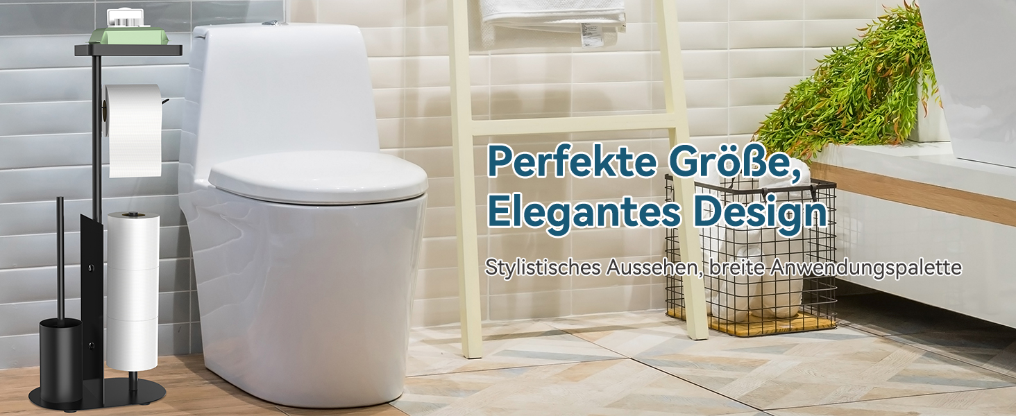 Підставка для туалетного паперу настільна з боксом для серветок, нержавіюча сталь, чорний матовий