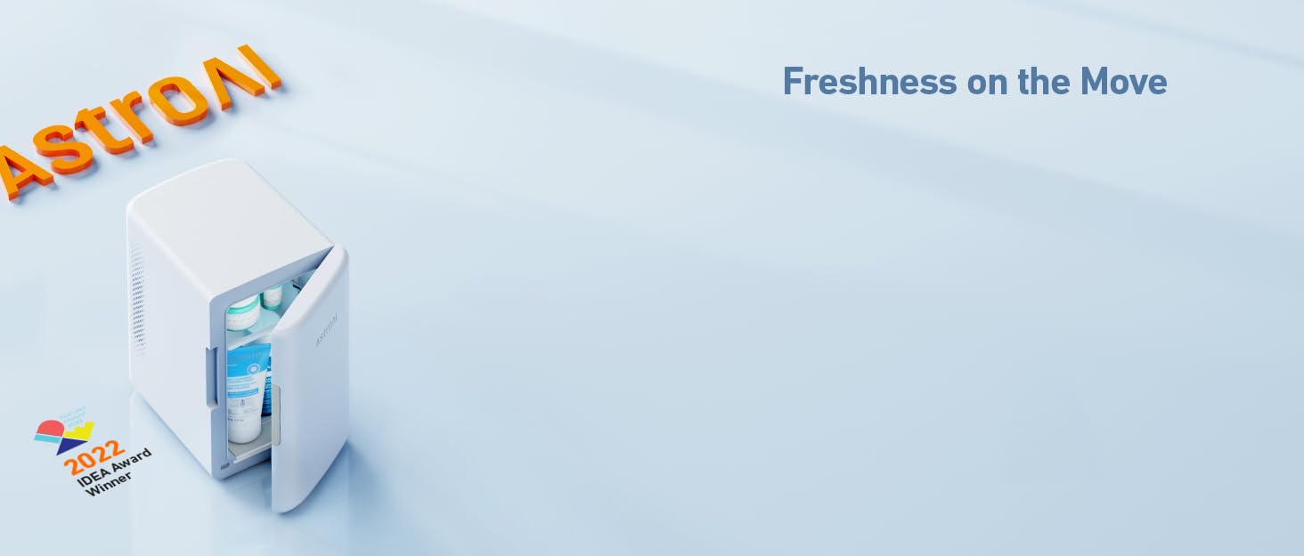 AstroAI Міні холодильник 9 літрів з охолодженням та нагріванням 12/230V для авто, дому, офісу та гуртожитку (білий)