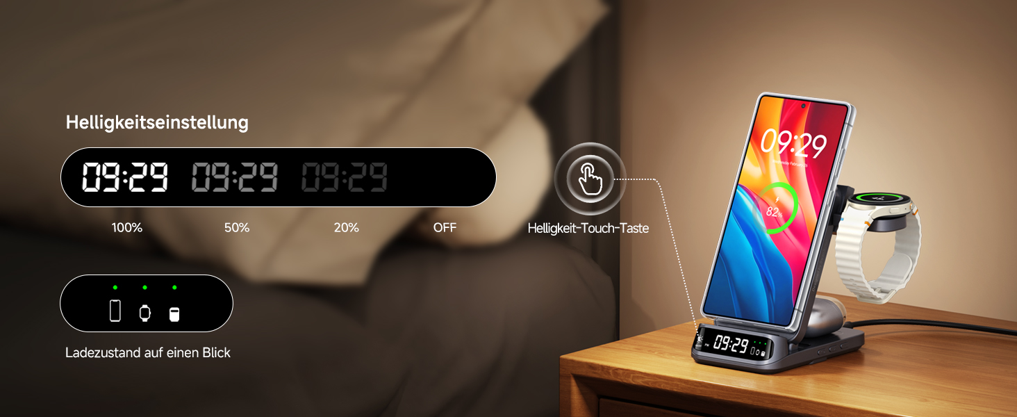 Зарядна станція SwanScout магнітна 3-в-1 для Samsung Galaxy S25 Ultra/S24/Z Flip 7/Z Fold 7, годинник Samsung Watch 8 Classic/8/Ultra/7, навушники Galaxy Buds 3, SwanScout 708SM