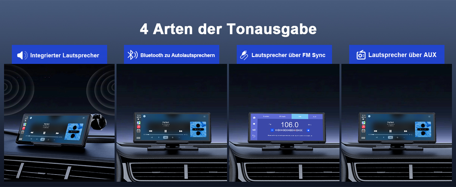 Бездротовий 8,1'' CarPlay дисплей Avylet з IPS-екраном, IP67 камерою заднього виду, GPS-навігацією, Bluetooth 5.0, Mirror Link, FM/AUX, для Android Auto та Apple CarPlay