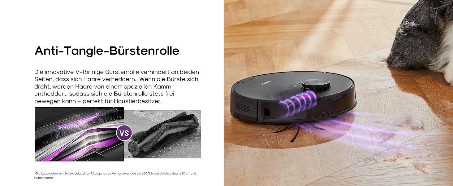 Робот-пилосос Eureka E20 Evo Plus з функцією миття та автопорожненням, 10000 Па, для твердих підлог та килимів, білий (чорний)