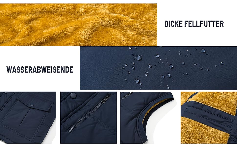 MAGCOMEN Чоловіча зимова куртка з підкладкою, тепла флісова, повсякденна термокуртка з багатьма кишенями (3XL, Бордовий)