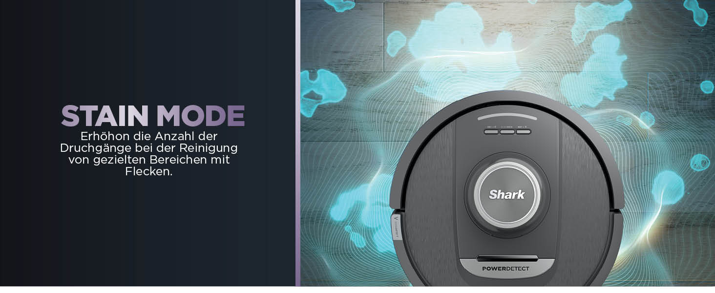 Робот-пилосос Shark PowerDetect 2-в-1 з функцією миття, NeverTouch Pro, самостійне очищення до 60 днів, LiDAR-навігація, NeverStuck, керування через додаток, RV2800ZEEU, 2 щітки, Anti-Micro Pads, 1 капсула