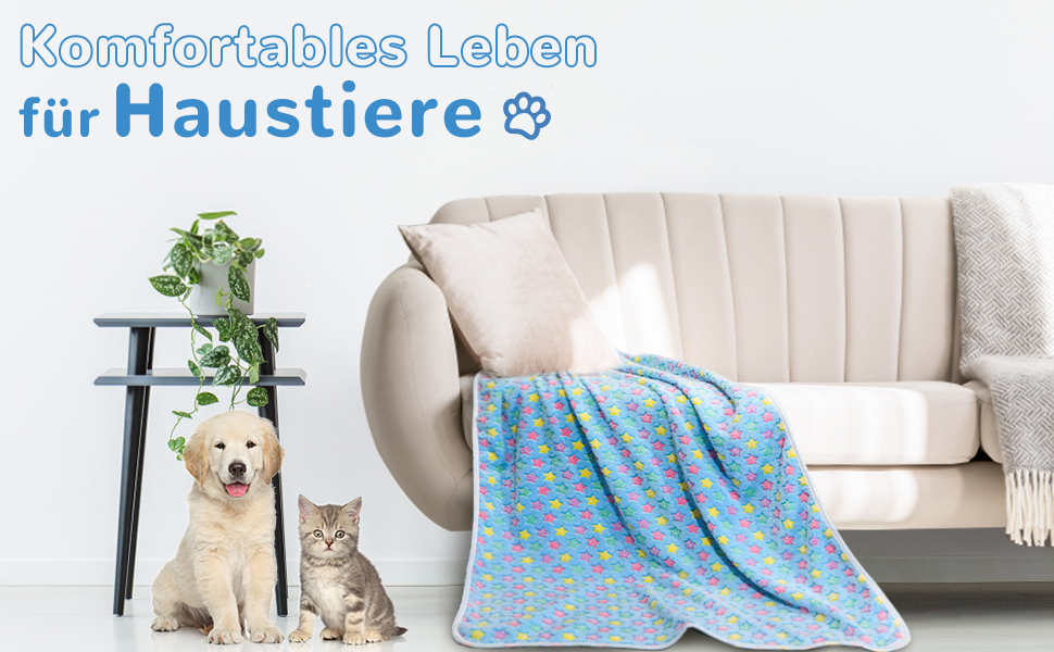 М'яка ковдра для собак та котів Demigeat, 3 шт. - тепла, миюча, для літа та весни, велика зірка