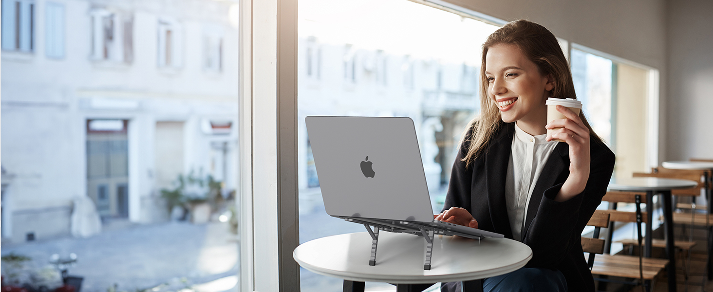 Підставка для ноутбука SODI, алюмінієва, регульована висота, з вентиляцією, для MacBook Pro/Air, HP, Sony, Dell, 10-16