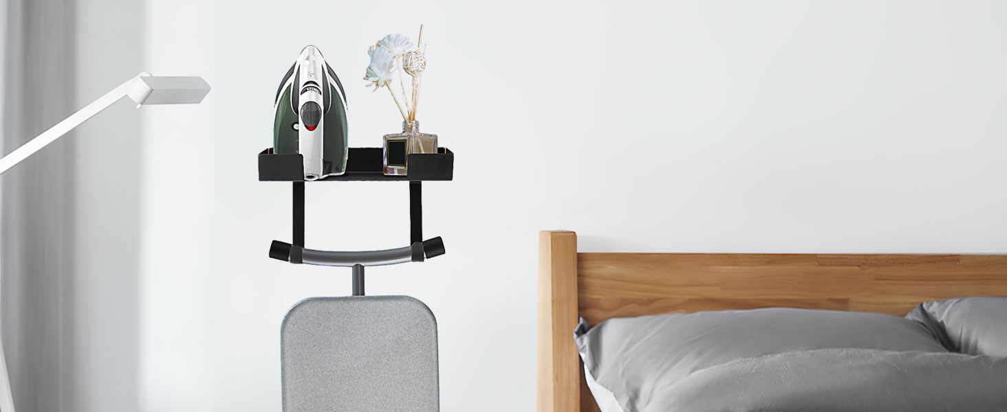 Кріплення для прасувальної дошки настінне, 32*15.7 см. Настінне кріплення для прасувальної дошки з нержавіючої сталі з металевими гачками. Тримач для прасувальної дошки, кріплення для праски на стіну, підходить для прасувальних дошок T/Y форми.