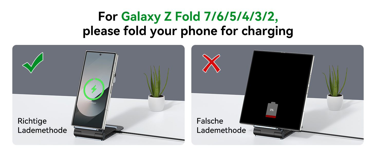 База для бездротової зарядки 3-в-1 для Samsung Galaxy S25 Ultra, S24, S23, S22, S21, S20, Z Flip, Z Fold, Galaxy Watch 8/Ultra/7, Galaxy Buds, 20W, чорний