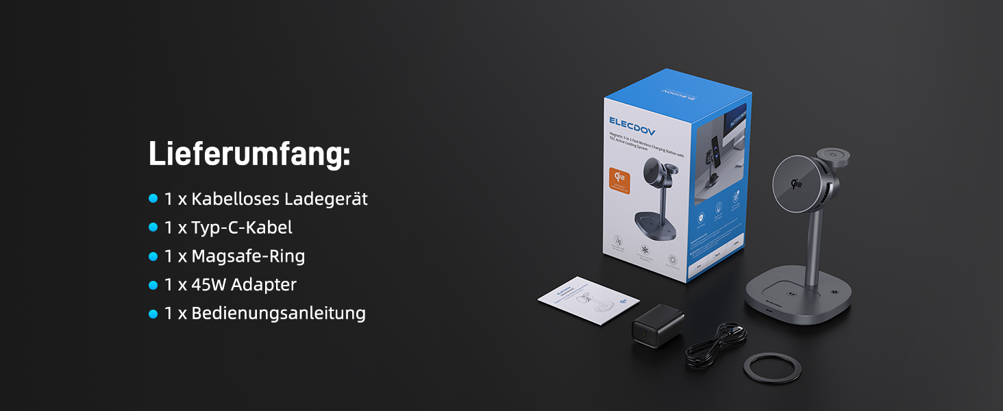 Qi2 MagSafe Зарядний пристрій 3-в-1 для Samsung Galaxy S26 Ultra/S25/Z Fold 7, Galaxy Watch 8/Ultra, Buds 4 Pro