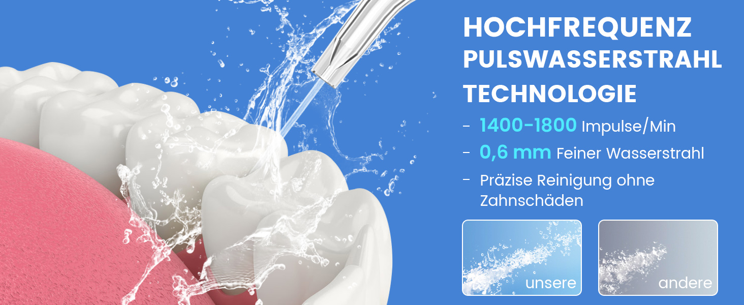 Електричний іригатор для порожнини рота AUIEI 5 режимів, 8 насадок, 300 мл. Бездротовий водяний флосер для догляду за порожниною рота, подорожей та дому (білий)