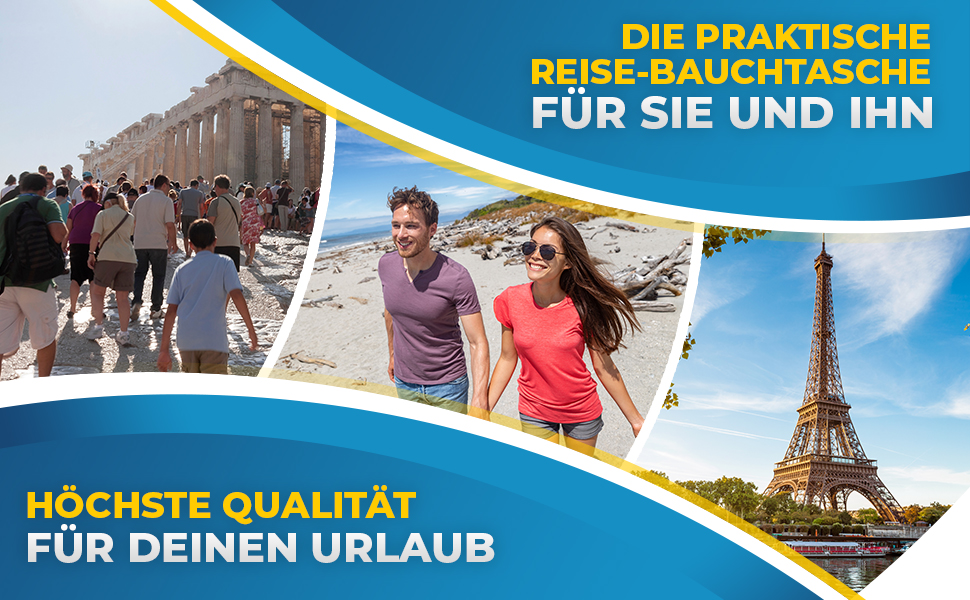 Чоловіча та жіноча поясна сумка-бананка для подорожей з захистом від крадіжок та RFID-захистом. Чорна.