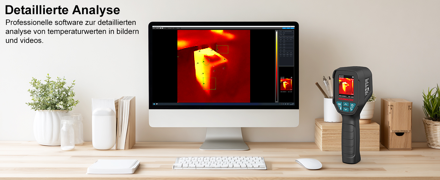 Тепловізор HANMATEK Ti240 для виявлення температурних аномалій та полювання: роздільна здатність 240x240, діапазон температур -68°F до +752°F, акумулятор