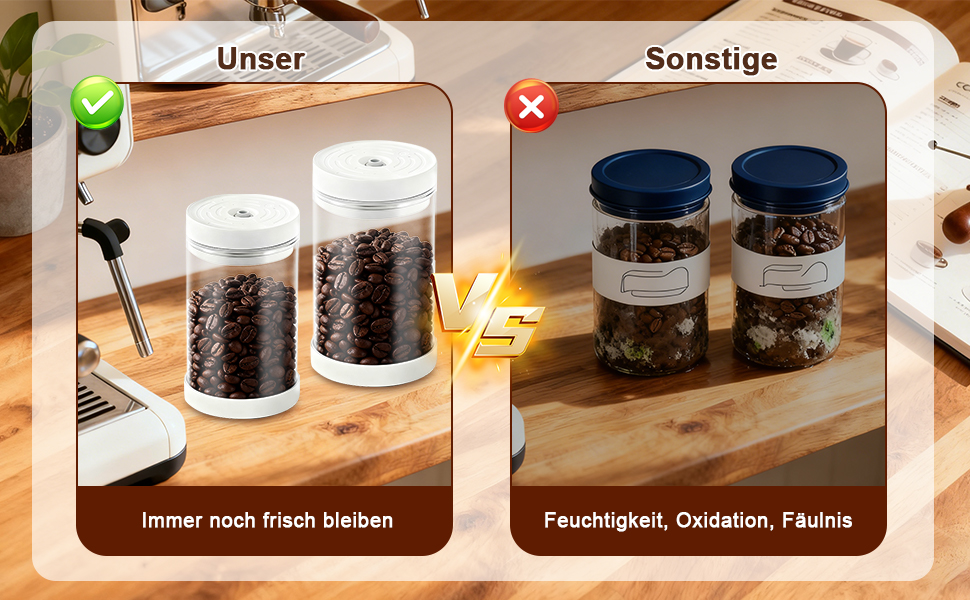 Герметичний контейнер для кави на 1100 мл з нержавіючої сталі, вакуумний, з клапаном, для кавових зерен, чаю, горіхів, печива, какао - білий