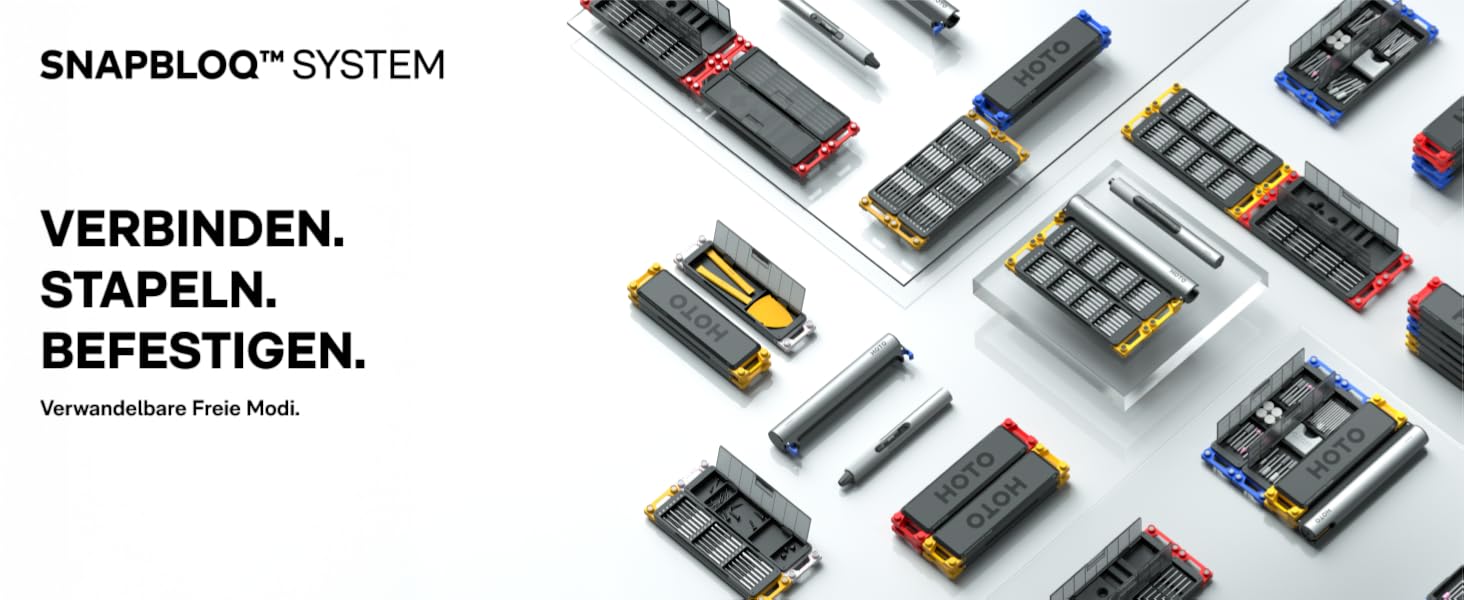 HOTO SNAPBLOQ™ S-A01 Міні Електричний Набір Викруток, Прецизійний Інструмент для Ремонту, 3 Регулювання Моменту, для Телефонів, Ноутбуків, Окулярів та Годинників