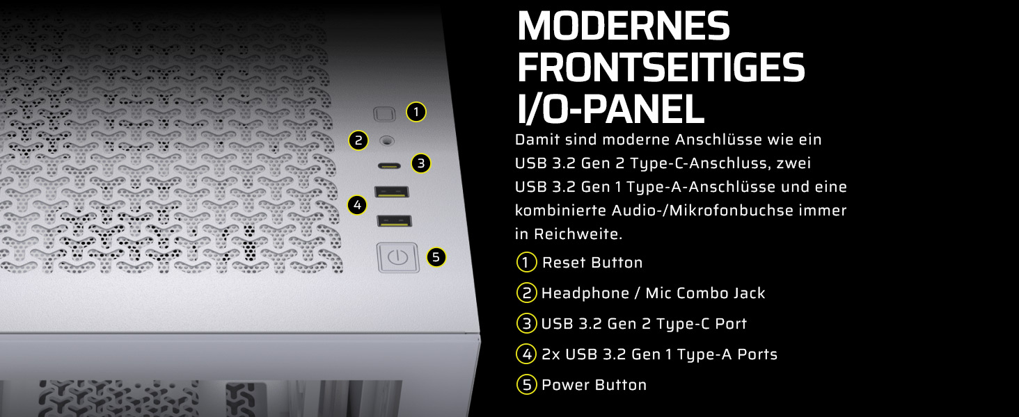 Корпус ПК CORSAIR 3500X ARGB Mid-Tower ATX з загартованим склом, білий - з 3 вентиляторами CORSAIR RS120 ARGB