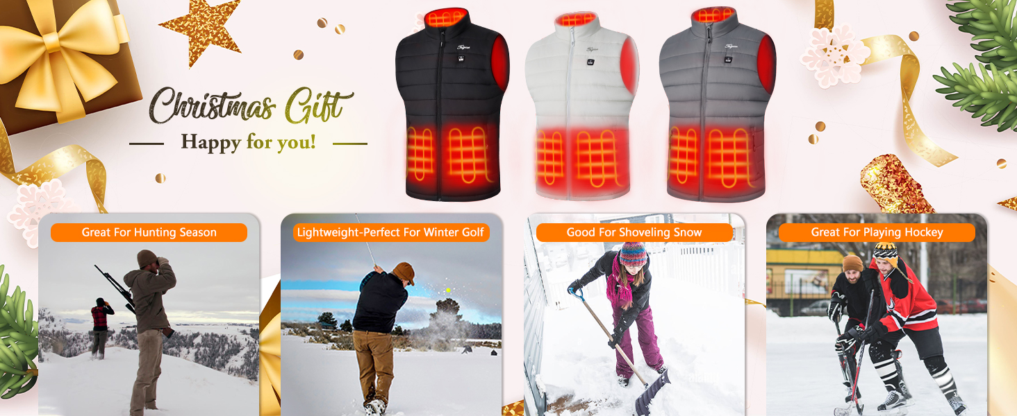 Обогреваемая жилетка для мужчин Telguua с Powerbank 12000mAh, USB, 3 температурні режими, 4 зони обігріву, для катання на лижах та роботи на вулиці, чорний