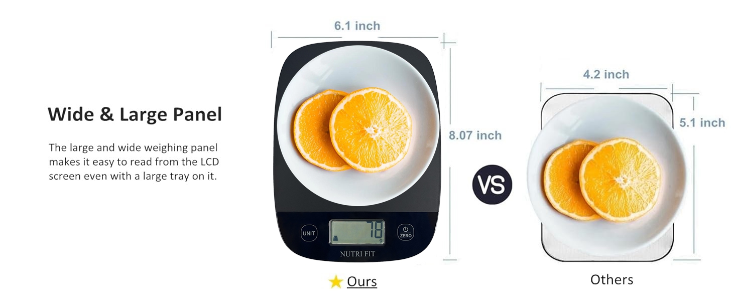 Кухонні ваги Nutri Fit – цифрові, ультратонкі, багатофункціональні, 5 кг, чорний колір