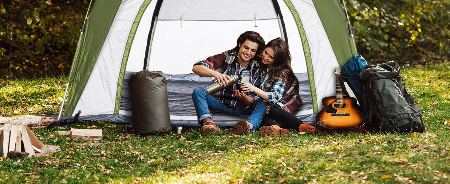 Намет Outsunny Pop-Up для 3 осіб, UV 50+, зелений: сімейний кемпінговий намет з гачками, 4 дверима, вікнами та водонепроникністю 1000 мм