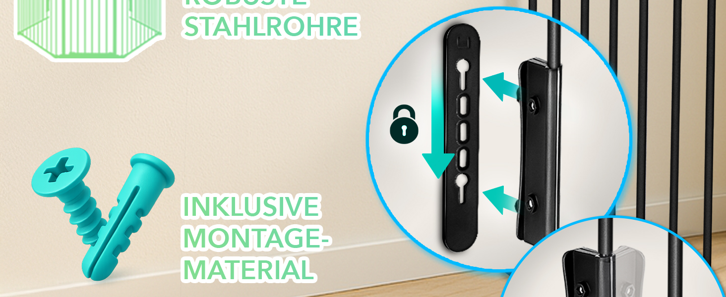 Захист каміну KIDUKU®: металеві сітки з дверцятами, 600 см | Захисні сітки для каміну, складні | Сітки для конфігурації (10 елементів), чорний колір