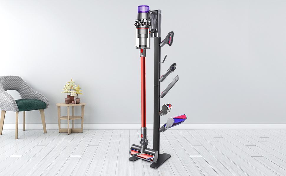 Підставка для пилососа сумісна з Dyson V15, V11, V10, V8, V7, V6: док-станція, органайзер, чорний колір