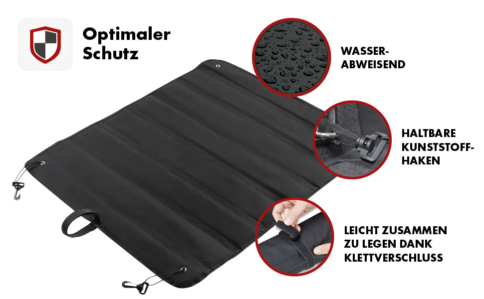 Захист вантажного простору Walser, універсальний захист бампера для собак, захист багажника для собак, килимок для багажника, захист країв багажника, килимок для захисту бампера для собак 80x64 см чорний