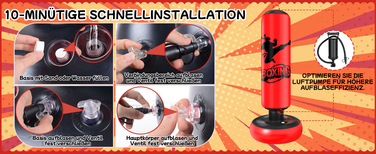 Дитячий боксерський мішок Ninonly Standbox 160см з рукавичками. Міцний PVC, для карате, тхеквондо. Подарунок для дітей 3-12 років