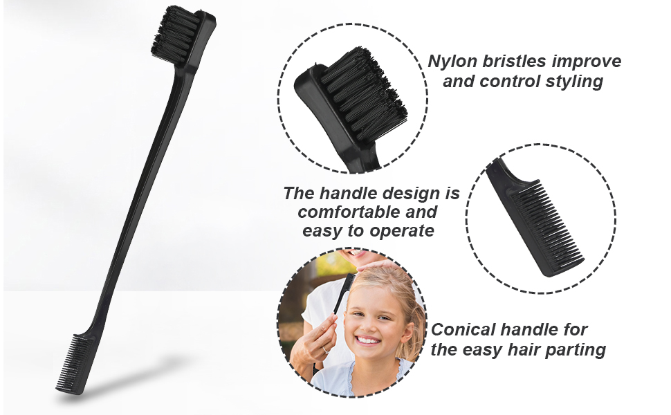 Набір гребінців для волосся з пульверизатором 200 мл: розпушувач, накручувач, двосторонній гребінь (чорний)