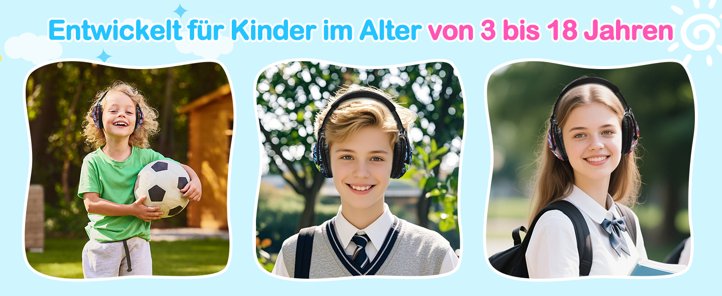 Навушники шумоізоляційні дитячі ZOHAN 030, 3-18 років, для дітей з аутизмом, для школи та концертів, регульовані