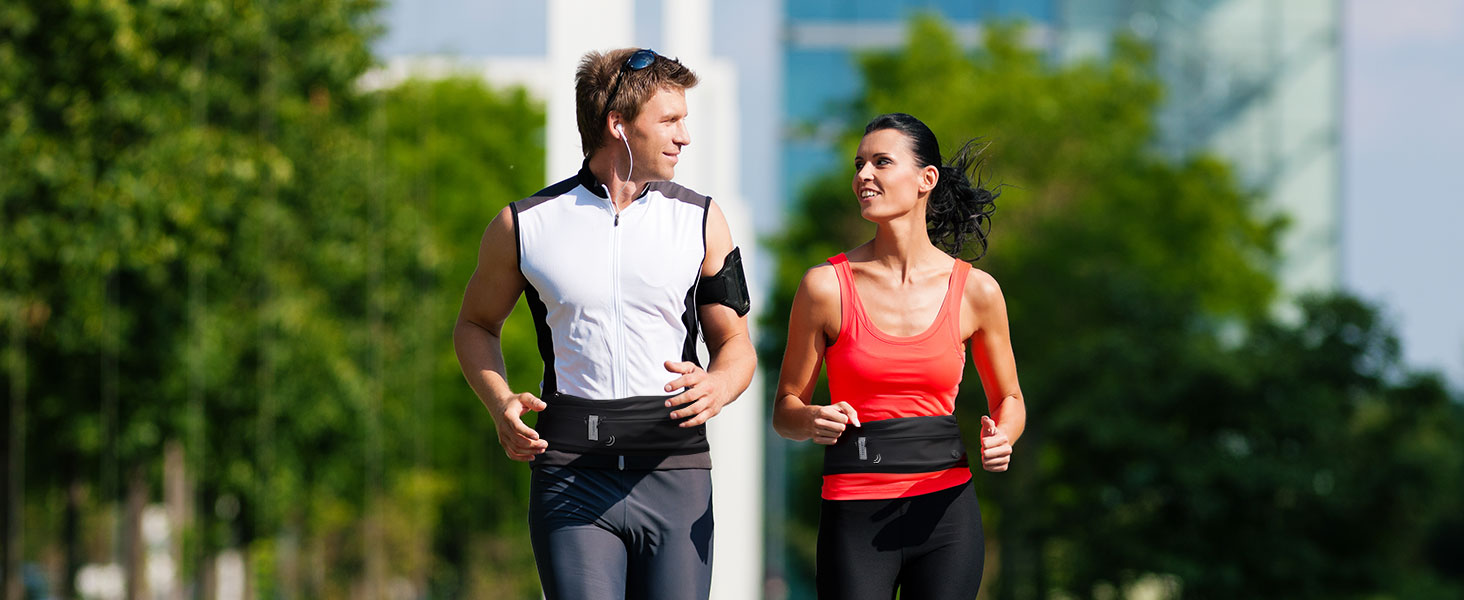 Водонепроникний поясний ремінь Waterfly для телефону: спортивна поясна сумка для бігу, джогінгу, фітнесу, подорожей (чорний)