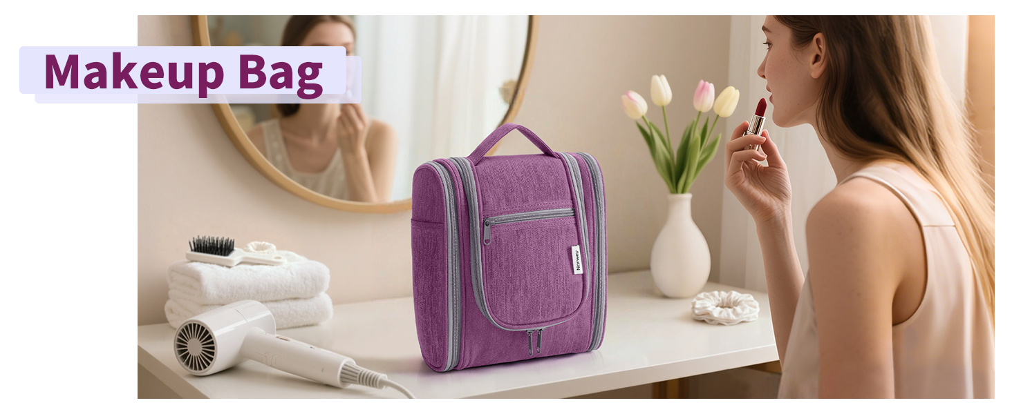 Косметичка для подорожей Narwey Klein: жіноча та чоловіча, для дітей, рожева (компактна)